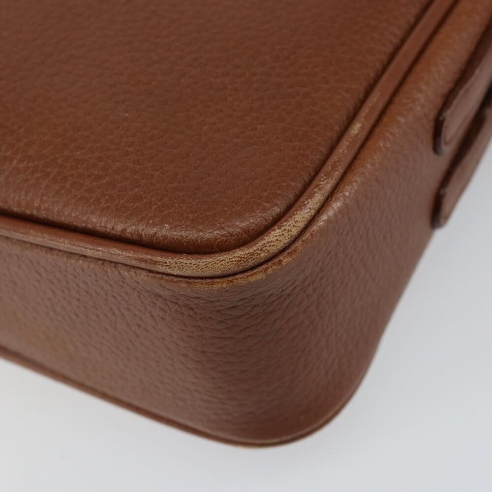 Authentic Burberrys Nova Check Shoulder Bag Leather Brown Gold - Picture 4 of 16
